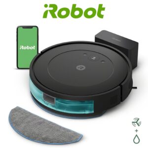 iRobot Roomba Combo Essential (Y0110) - Robot Aspirateur et Laveur Connecté - Efficace et Puissant - Système de Nettoyage en 4 étapes -3 Niveaux d'aspiration - Programmable Via Application ou Voix