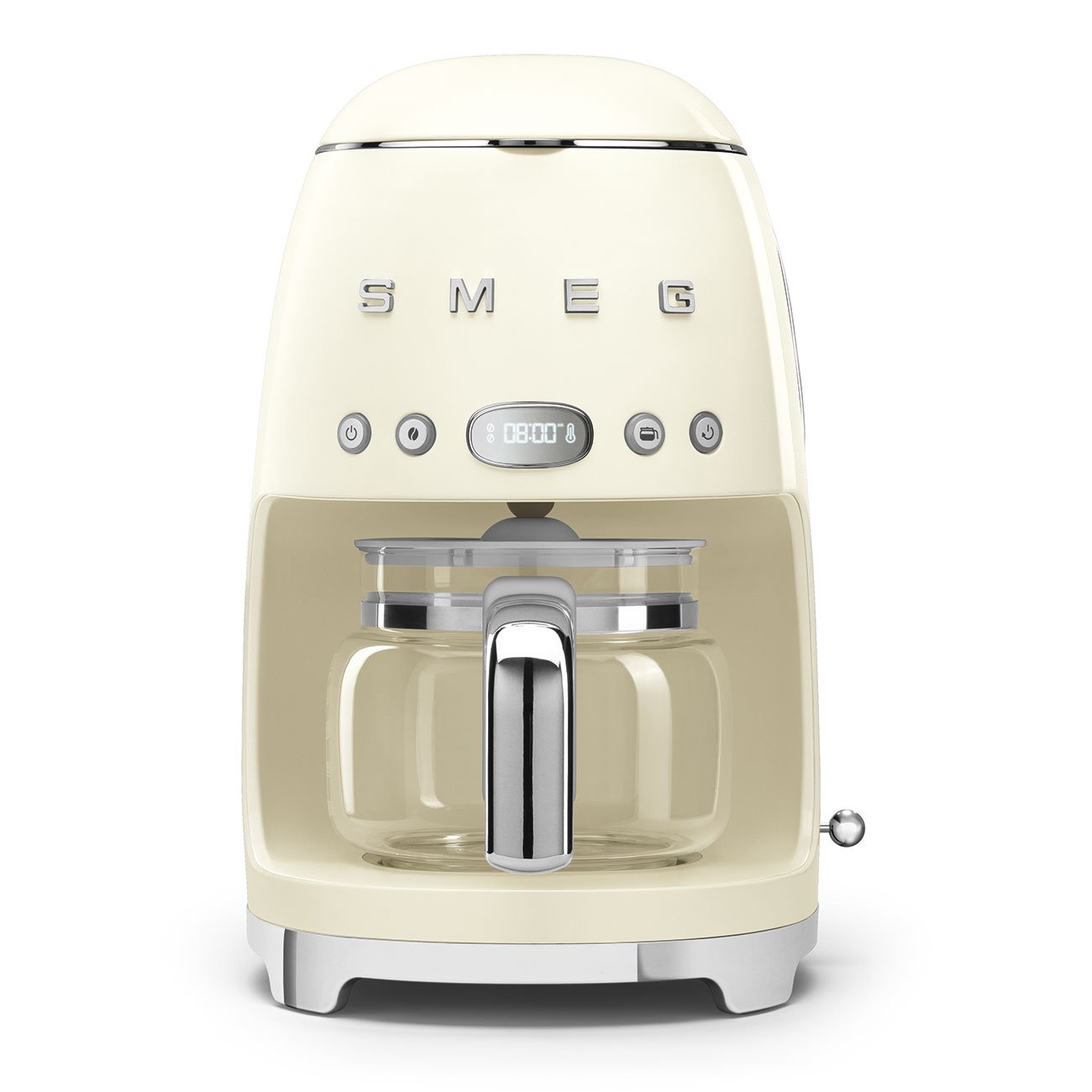 CAFETIERE SMEG A FILTER ANNEE 50 1050W/1.4 LT/10 TASSES/AFFICHEUR CREME DCF02CREU.