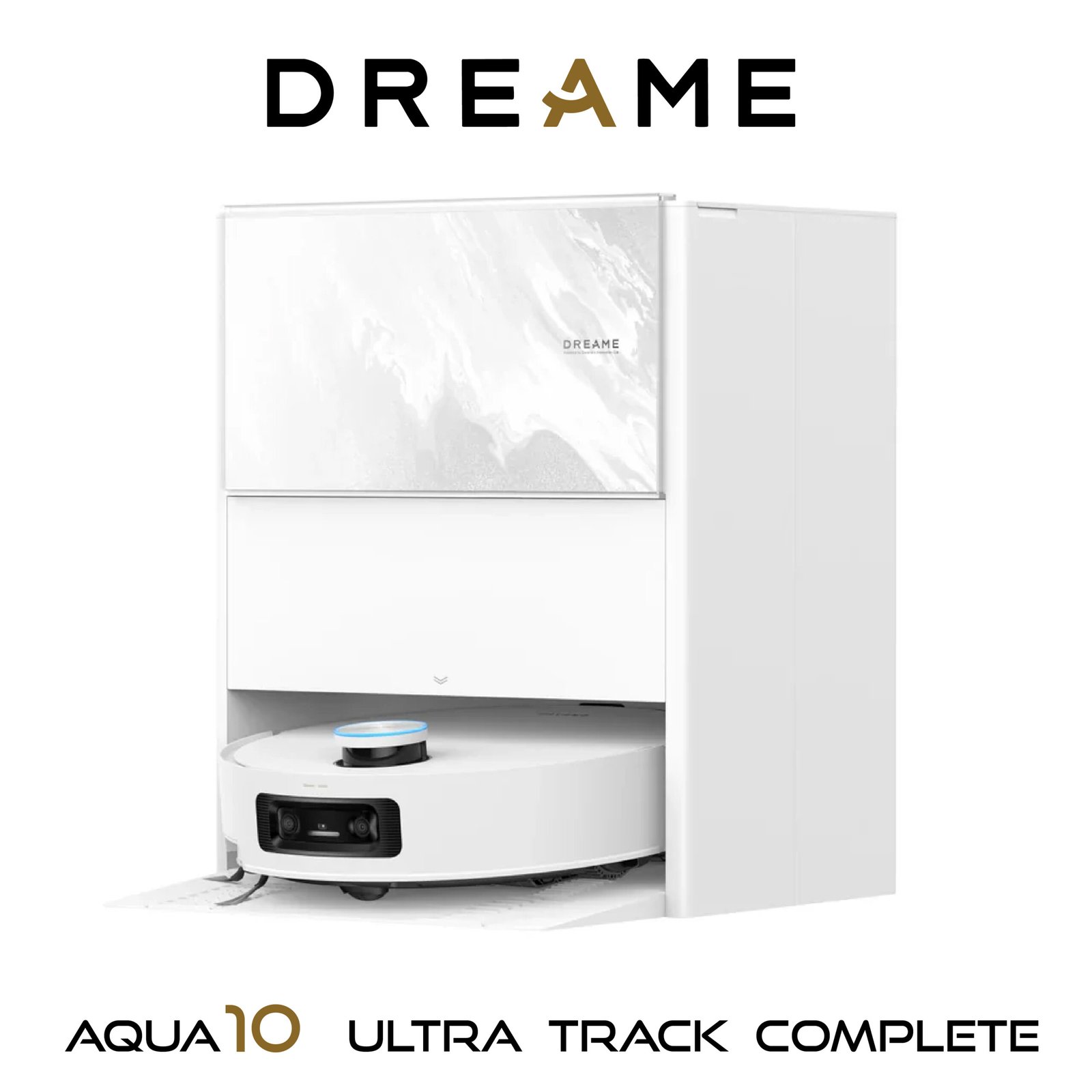 Dreame Aqua10 Ultra Track Complete, Wash 45°C, Obstacles 6 cm, Car Emptying, Car Mop Cleaning, Suction 25 kPa, 100% Untangling, Avoids +240 Objects, Direct Voice Control