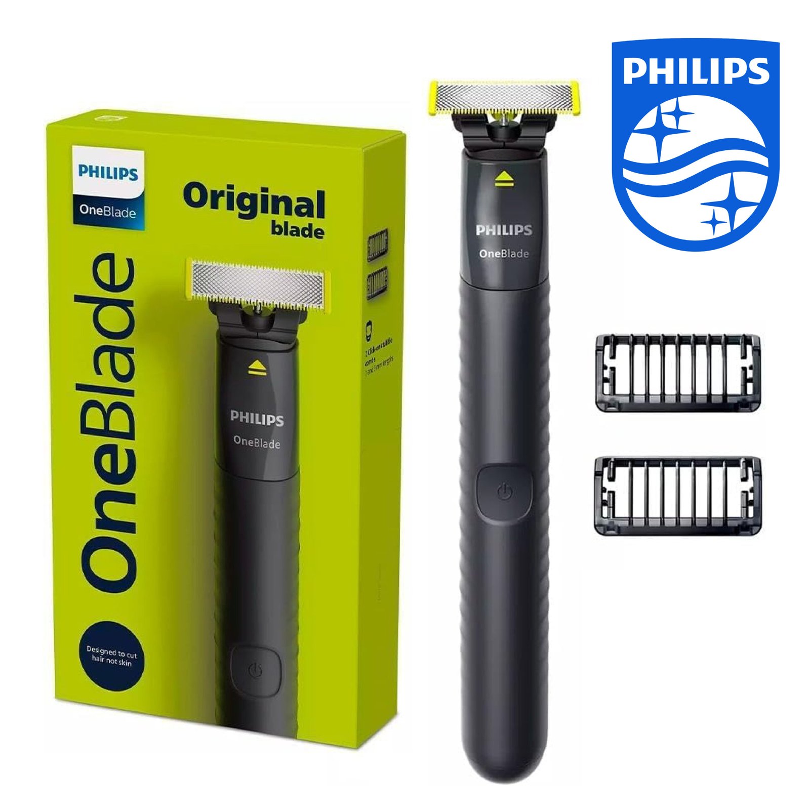 Philips One Blade Face Hybrid Trimmer & Shaver No Skin Irritation as Blade Never Touches Skin Dual Protection Technology