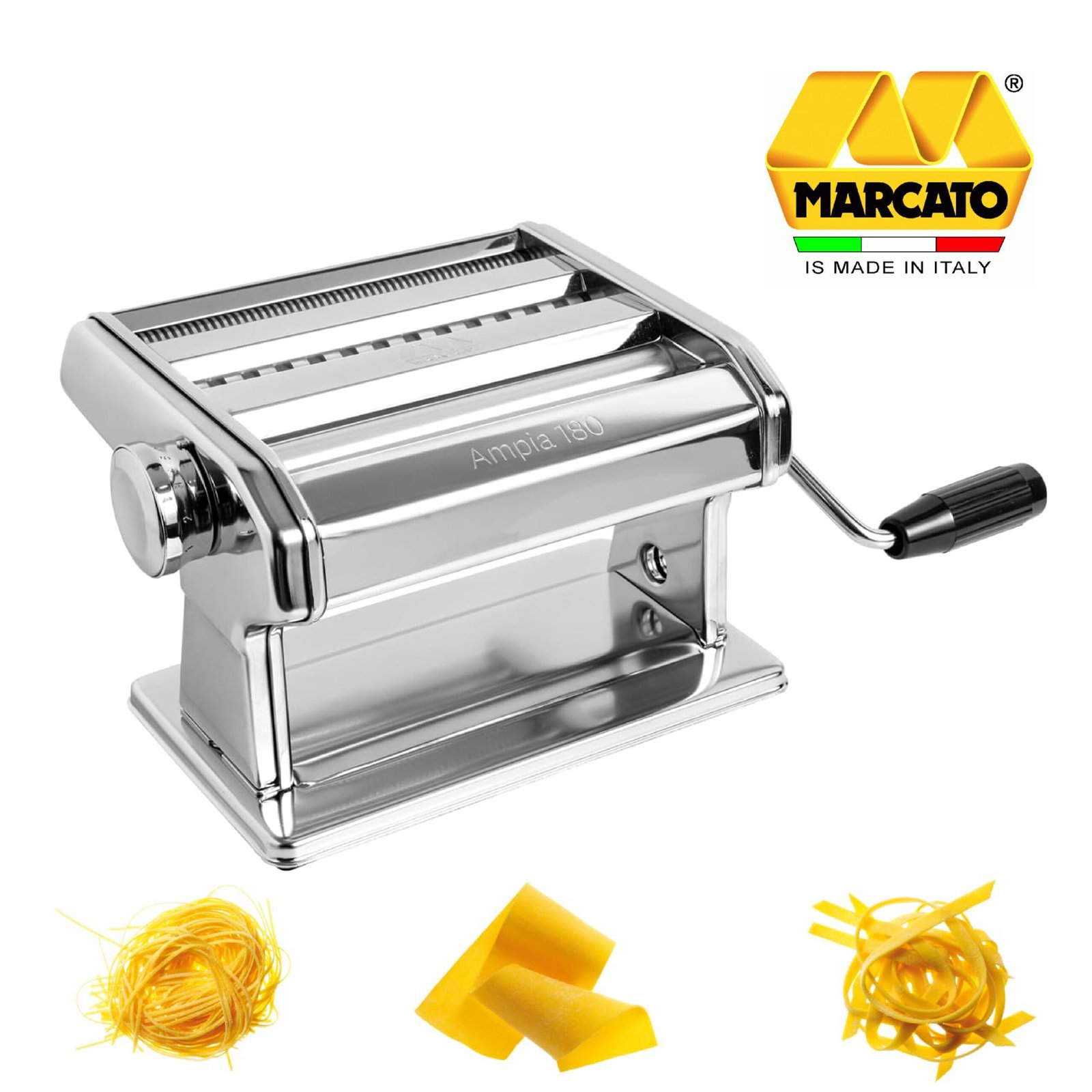 Machine à Pâtes Marcato Ampia 180 Compact Acier Gris.