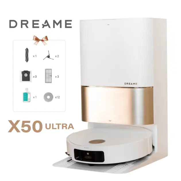 DREAME X50 Ultra Complete Robot Aspirateur avec Station, évitement d'obstacles par IA et Navigation à 360