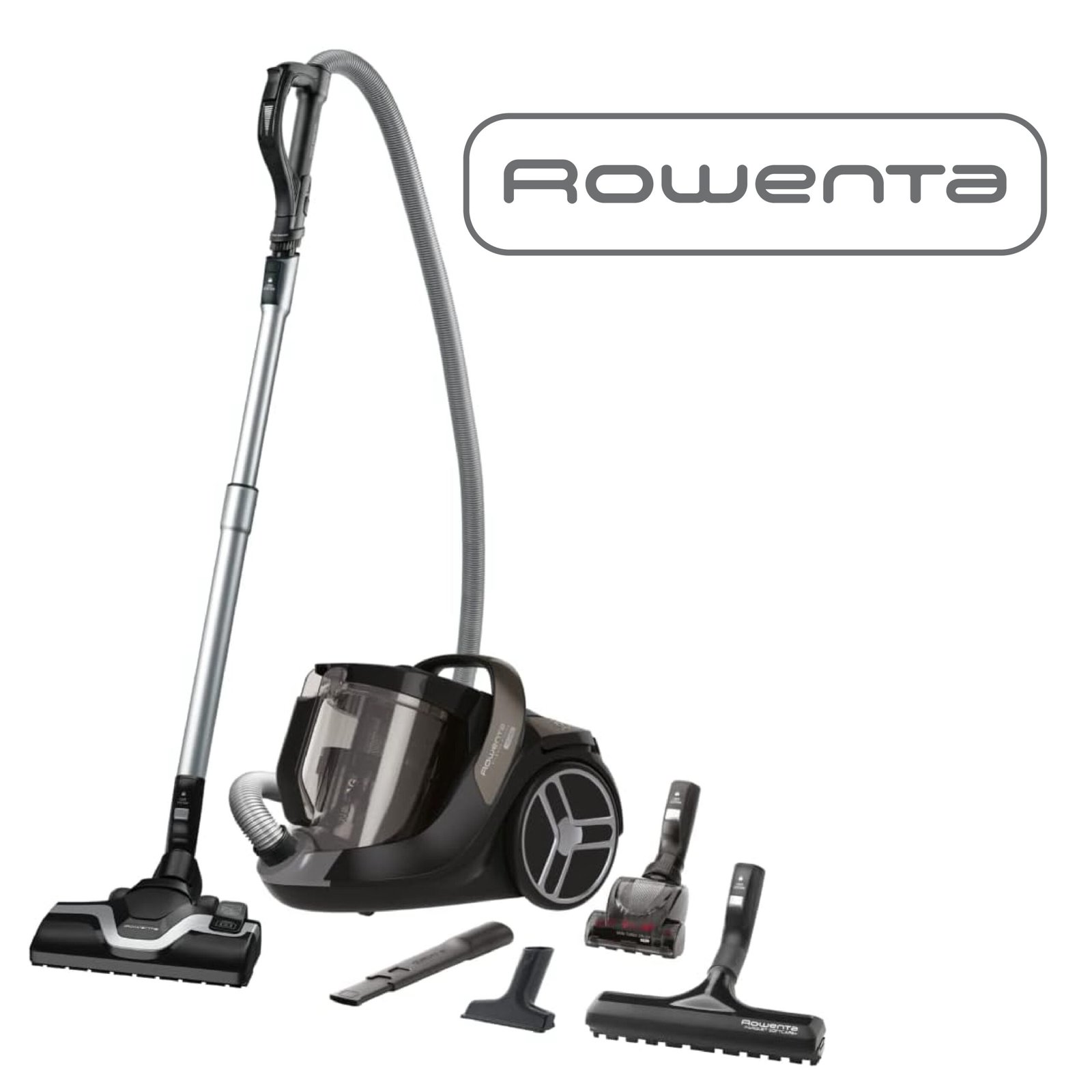 Rowenta Silence Force Cyclonic Aspirateur sans sac, Aspirateur traineau, Performant, Silencieux, Elégant, Capacité 2,5 L, Accessoires poils d'animaux, Fabriqué en France RO7260EA