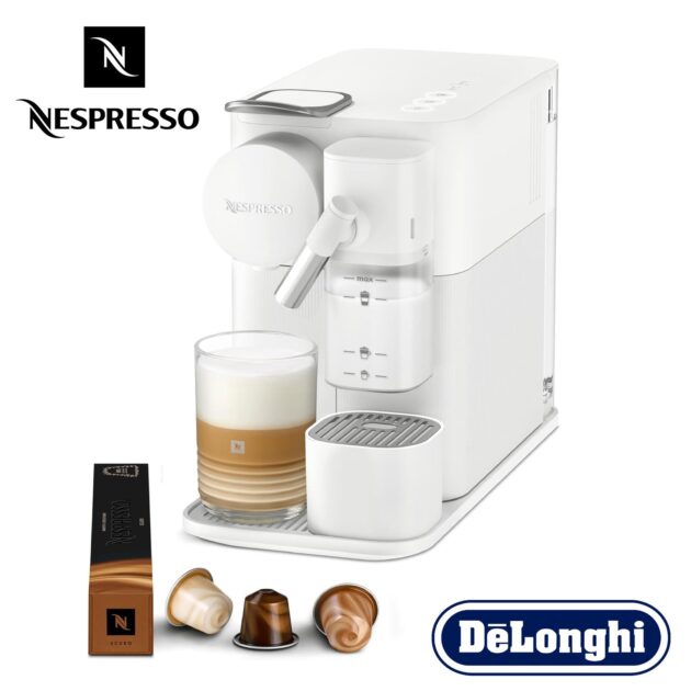 De'Longhi Nespresso Lattissima One Evo , Machine a Café Capsule, Expresso et Cappuccino, 1450W, Blanc EN510.W