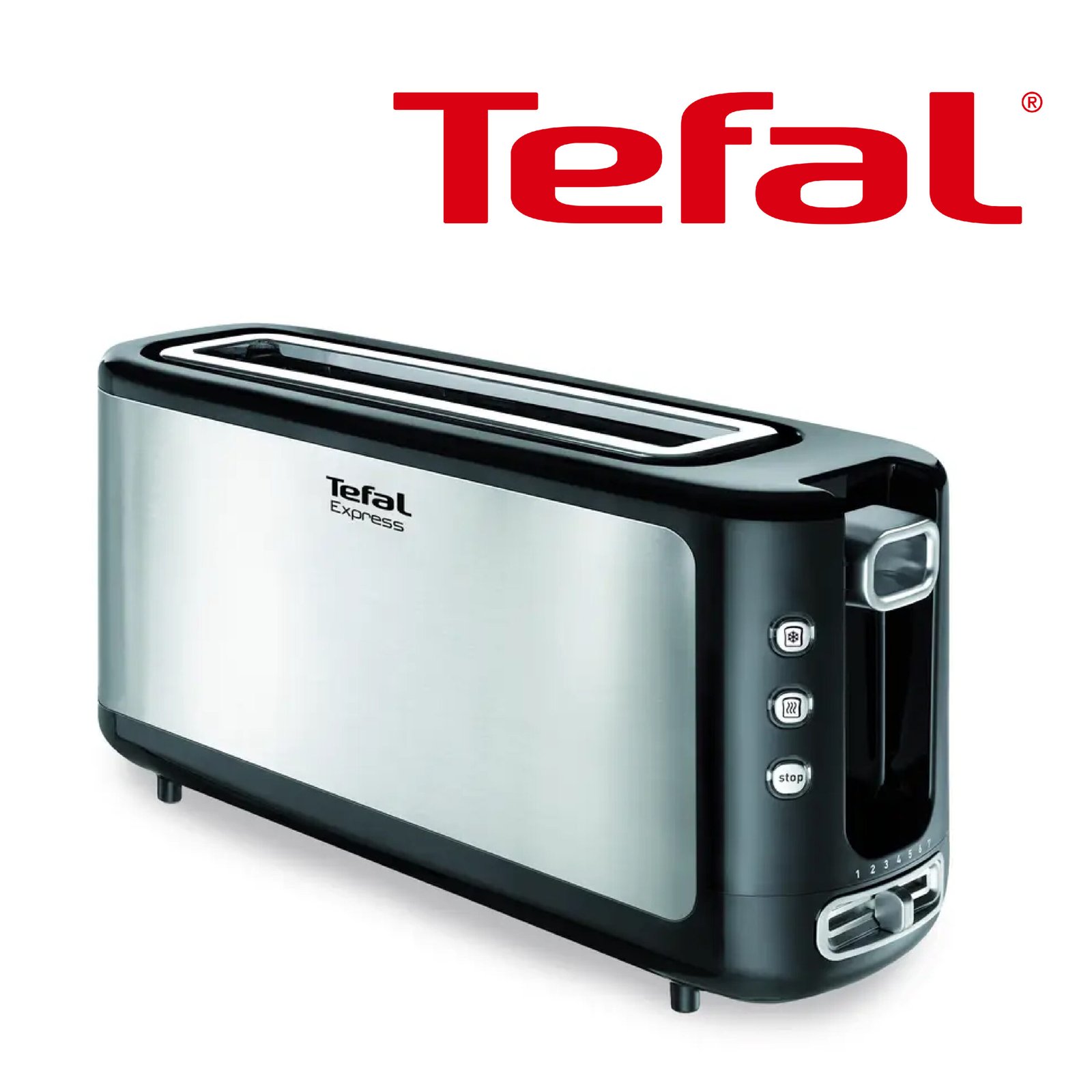 Tefal Grille-Pain Express Inox Noir Ref: TL365ETR