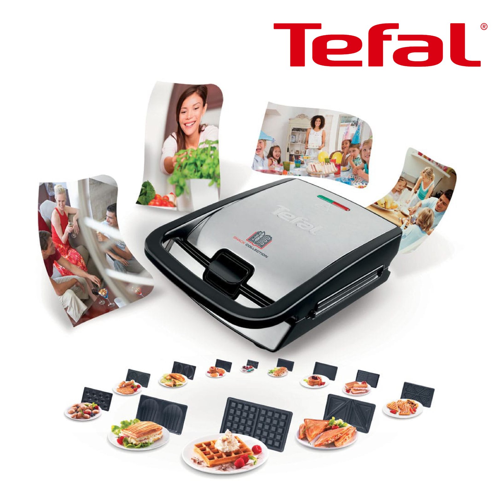 TEFAL Gaufrier Grill SNACK COLLECTION SW857D12 Ref: SW857D12