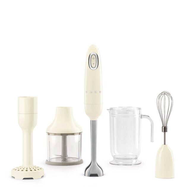 MIXEUR COFFRET SMEG CREME INOX HBF22CREU