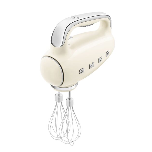 Smeg, Batteur Électrique HMF01CREU, 9 Niveaux de Vitesse, Fonction Turbo. Crème .