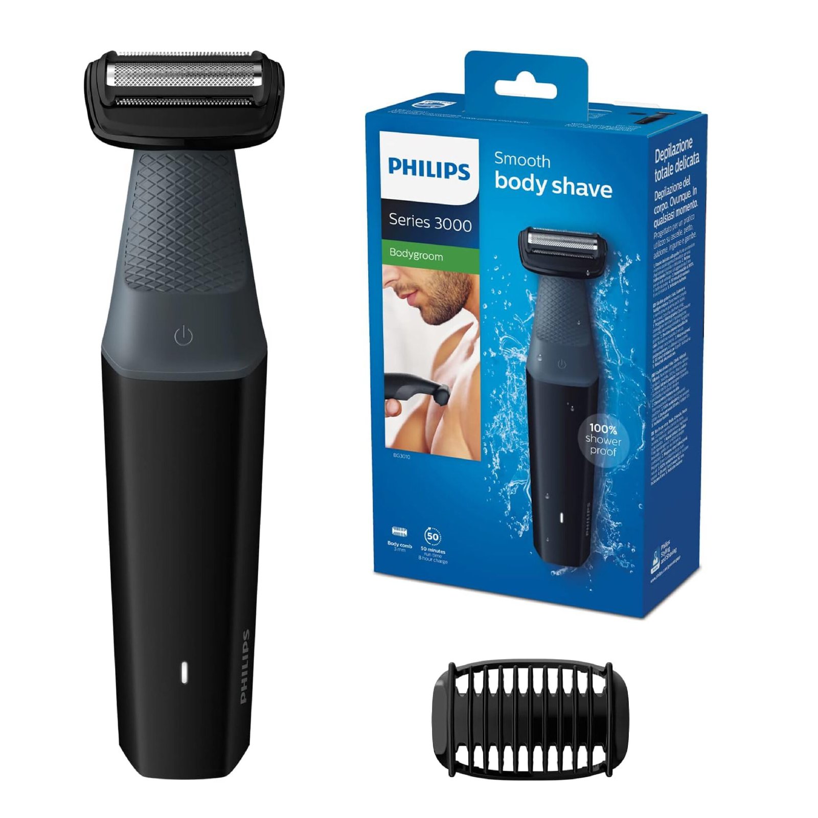 Philips BG3010/15 Showerproof Body Shaver, Black