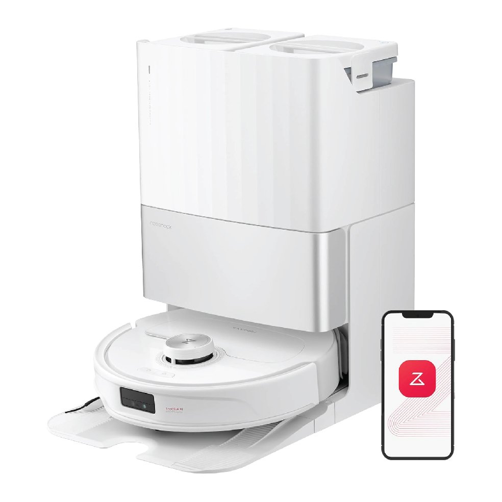 roborock Qrevo Master Aspirateur Robot avec FlexiArm Brosse & Serpillière pour Couverture des Coins