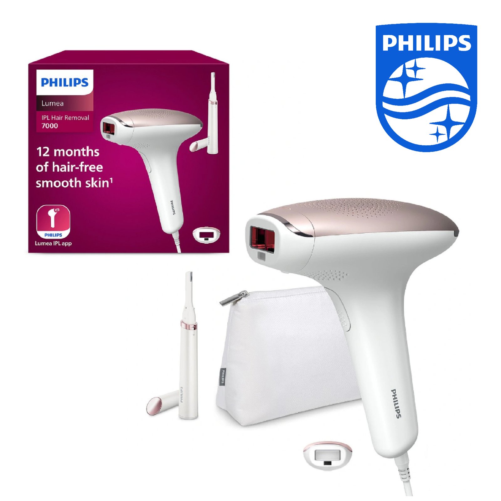 PHILIPS Lumea IPL 7000 Series Épilateur à Lumière Pulsée BRI920/00