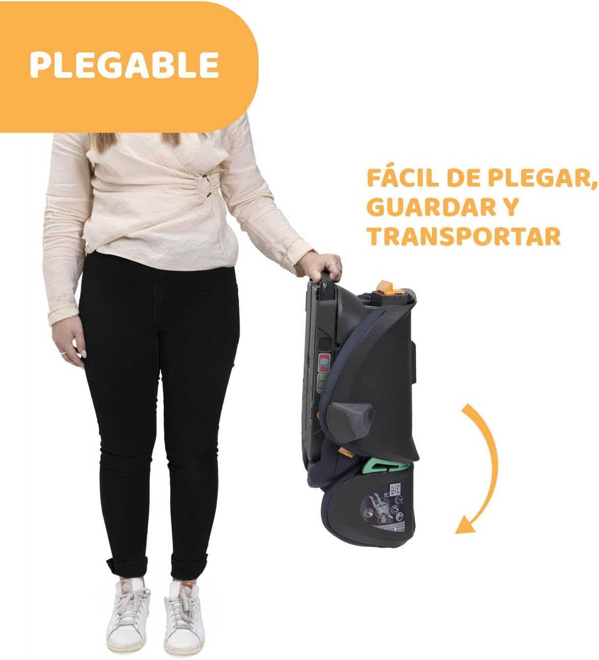 Chicco Siège auto Fold&Go I-Size 15-36 kg avec connecteurs rigides ISOFIX, groupe 2/3 pour enfants 3-12 ans - Image 14