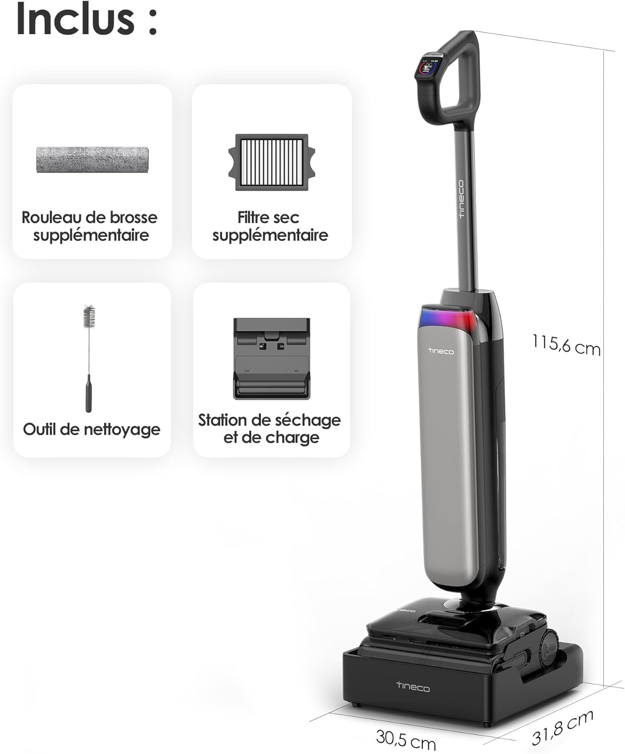 Tineco S9 Artist Steam Pro Nettoyeur Vapeur sans Fil Intelligent, HyperSteam 160℃ - Image 10