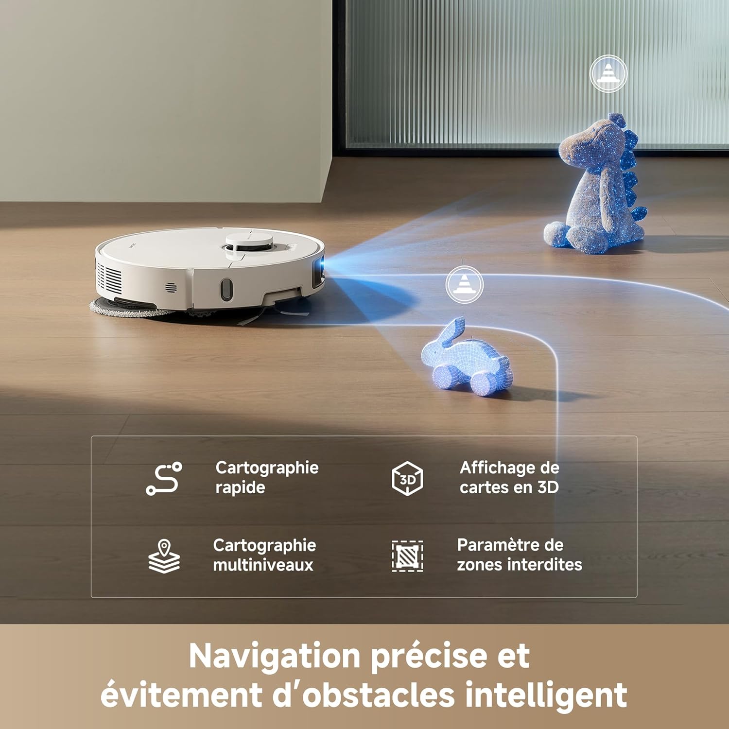 dreame L10s Ultra Gen 3 Kit Robot Aspirateur Laveur, Brosse Latérale Rétractable à Levage - Image 4