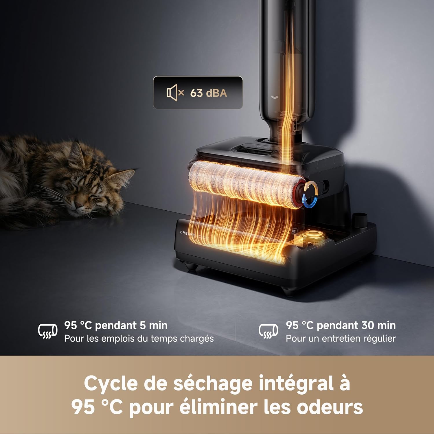 DREAME T12 Pro Aspirateur laveur, Ultra-Fin, 25 000Pa, 60Min - Image 10