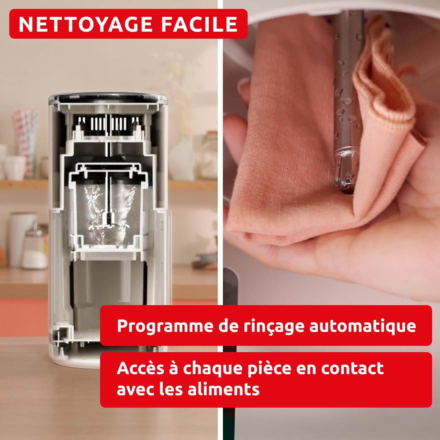 Moulinex Dolci, Machine à glaces, 10programmes, 3 bols, 1,4 L, MJ604AF0 ( 7 million 7000 DA ) - Image 4