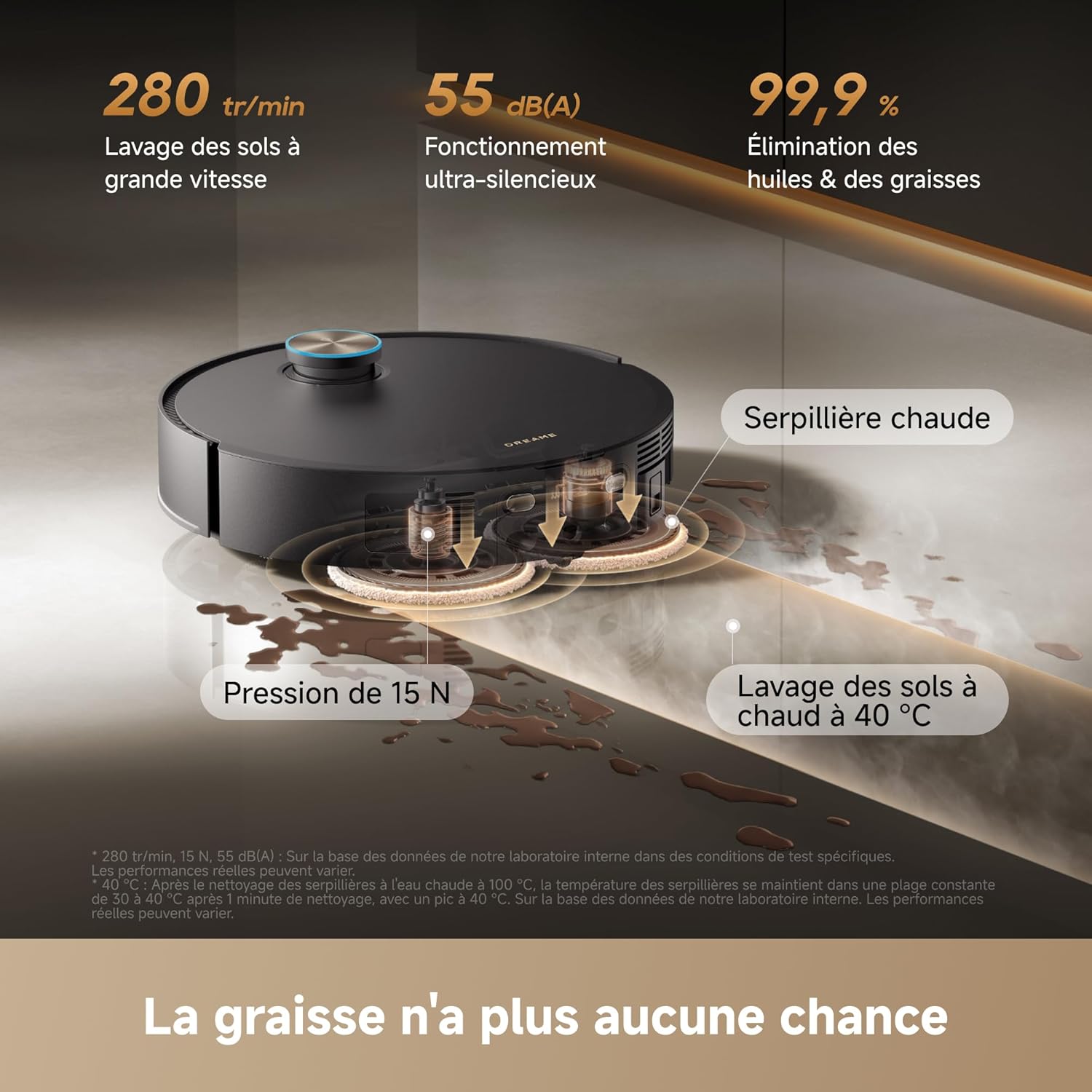 Dreame X60 Pro Ultra Complete, Robot Aspirateur et Laveur, 42 000 Pa, UltraExtend à 2 Bras - Image 4