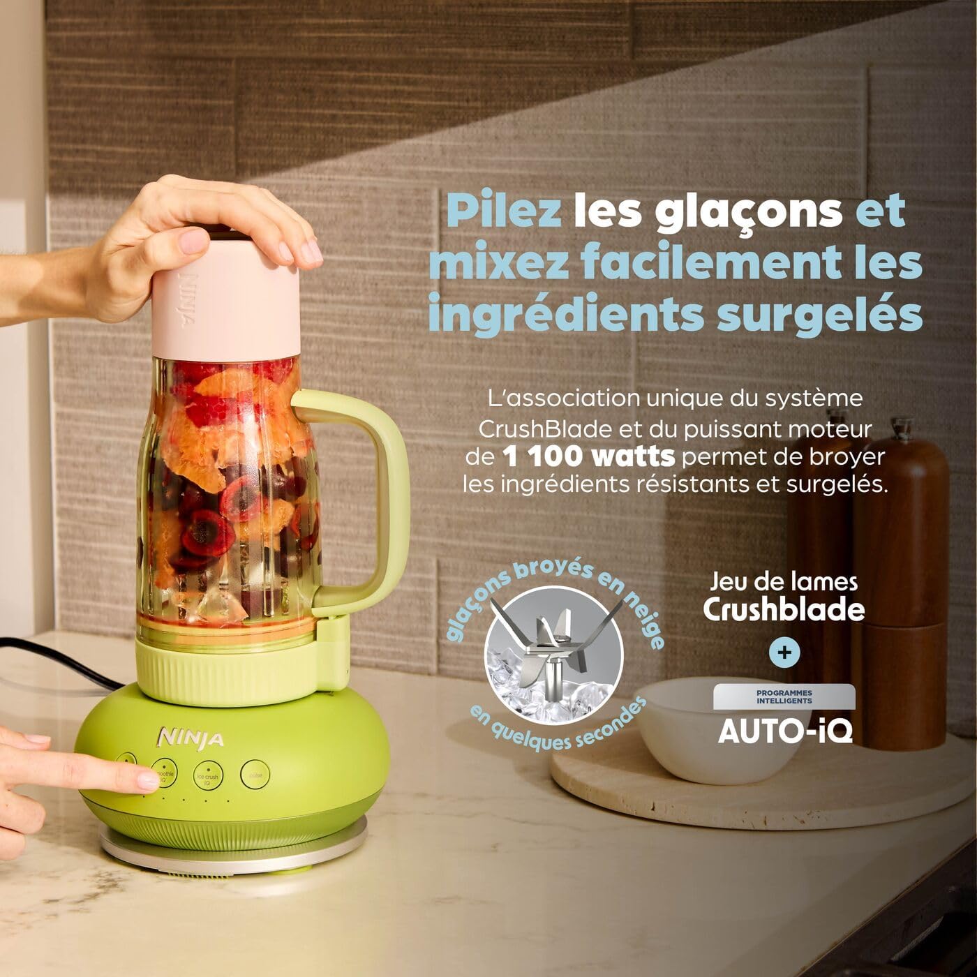 Ninja Blender portable BlendBoss avec gourde 1200W DB351EUCY - Image 4