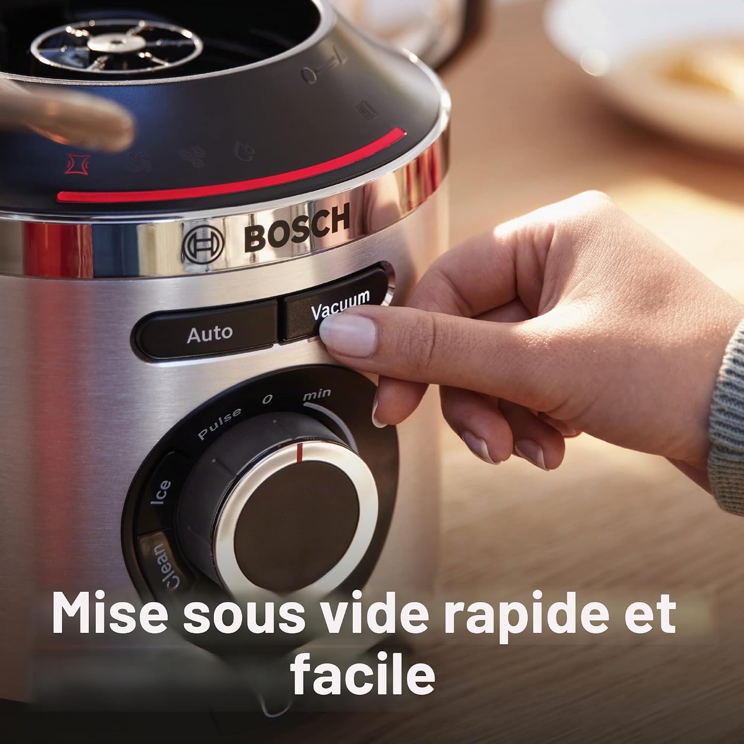 Bosch Blender sous vide VitaPower Série 8 – Grande préservation des vitamines – Gourde to go avec valve sous-vide – 1,5 L – 1000W -MMBV622M - Image 3