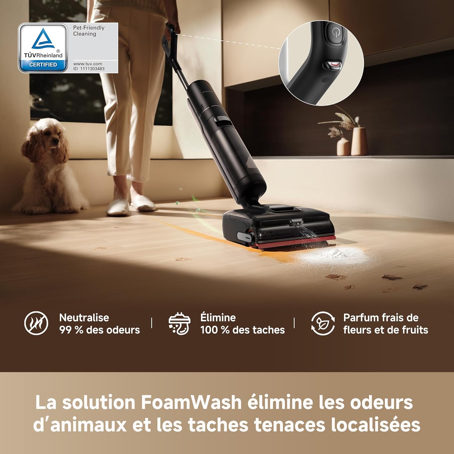 Dreame H15 Pro FoamWash Aspirateur Laveur, Nettoyage Ciblé - Image 6