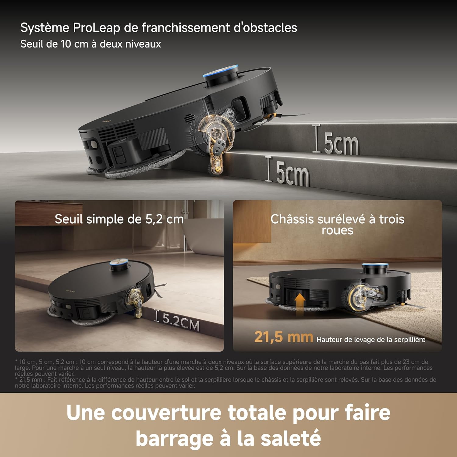 Dreame X60 Pro Ultra Complete, Robot Aspirateur et Laveur, 42 000 Pa, UltraExtend à 2 Bras - Image 14