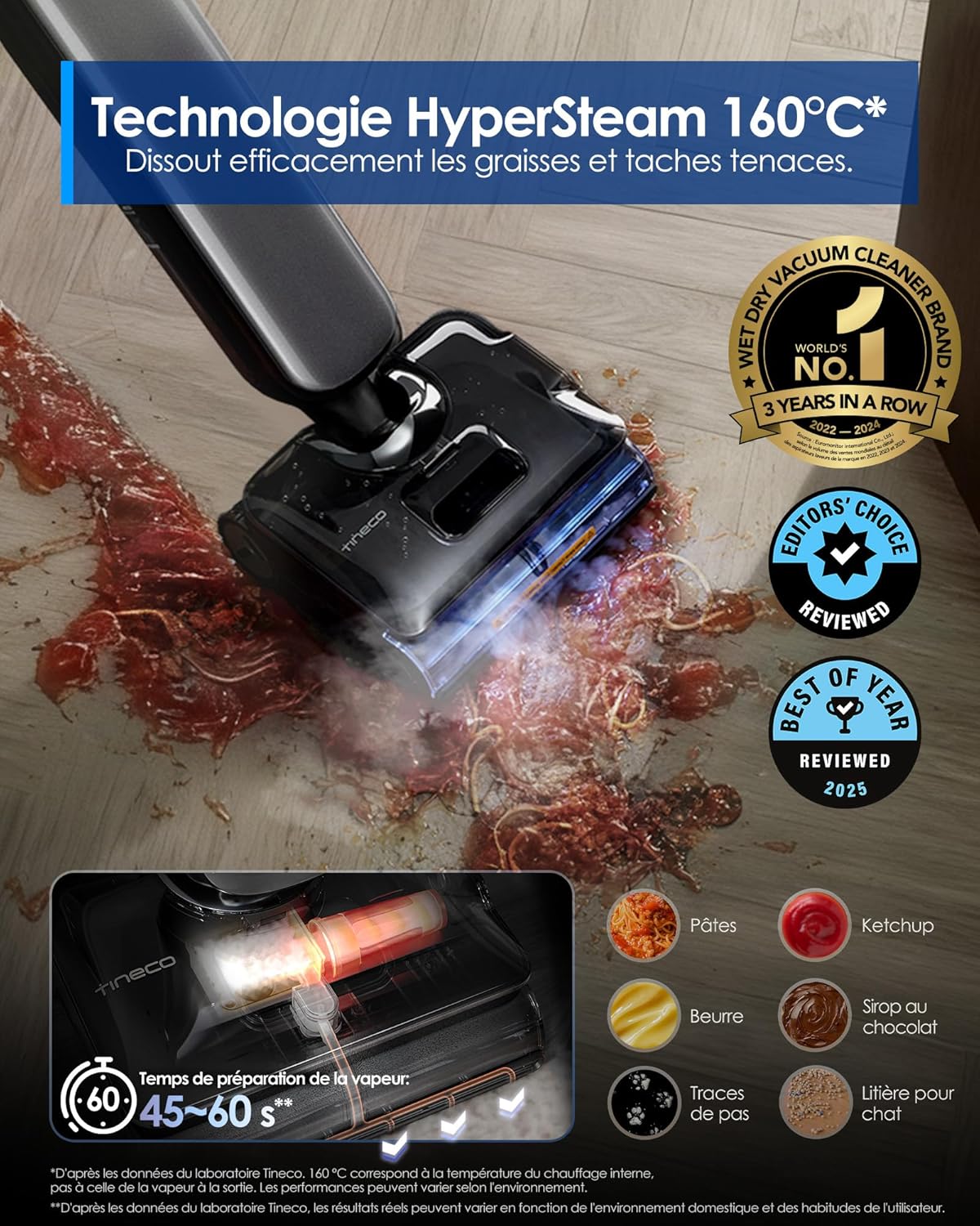 Tineco S9 Artist Steam Pro Nettoyeur Vapeur sans Fil Intelligent, HyperSteam 160℃ - Image 2