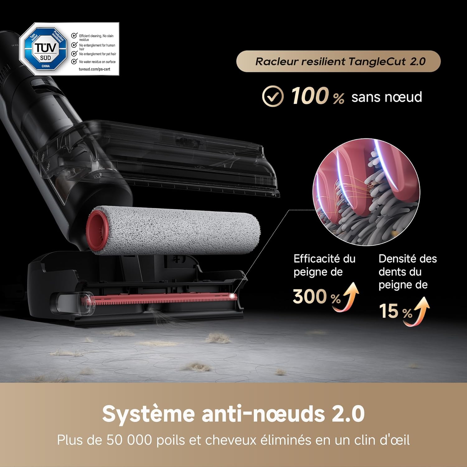 Dreame H15 Pro FoamWash Aspirateur Laveur, Nettoyage Ciblé - Image 9