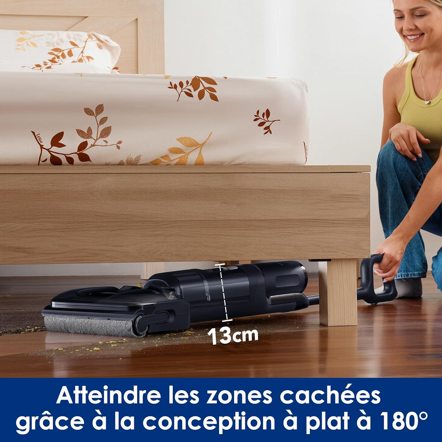 Tineco Floor One Switch S7 Stretch Aspirateur Laveur, Aspirateur Balai sans Fil 5 en 1, portée à Plat 180°, Nettoyage Deux Bords, - Image 6