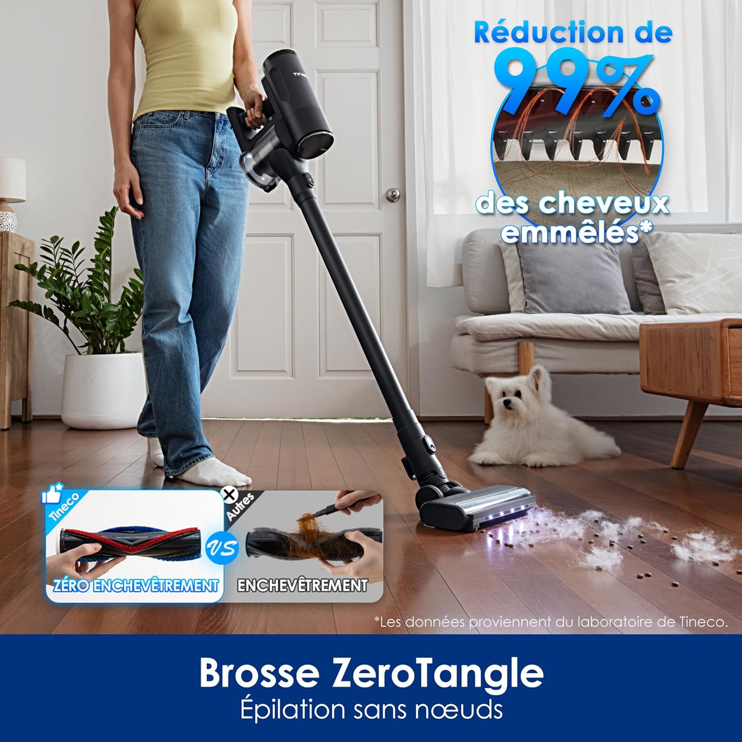 Tineco Floor One Switch S7 Stretch Aspirateur Laveur, Aspirateur Balai sans Fil 5 en 1, portée à Plat 180°, Nettoyage Deux Bords, - Image 5