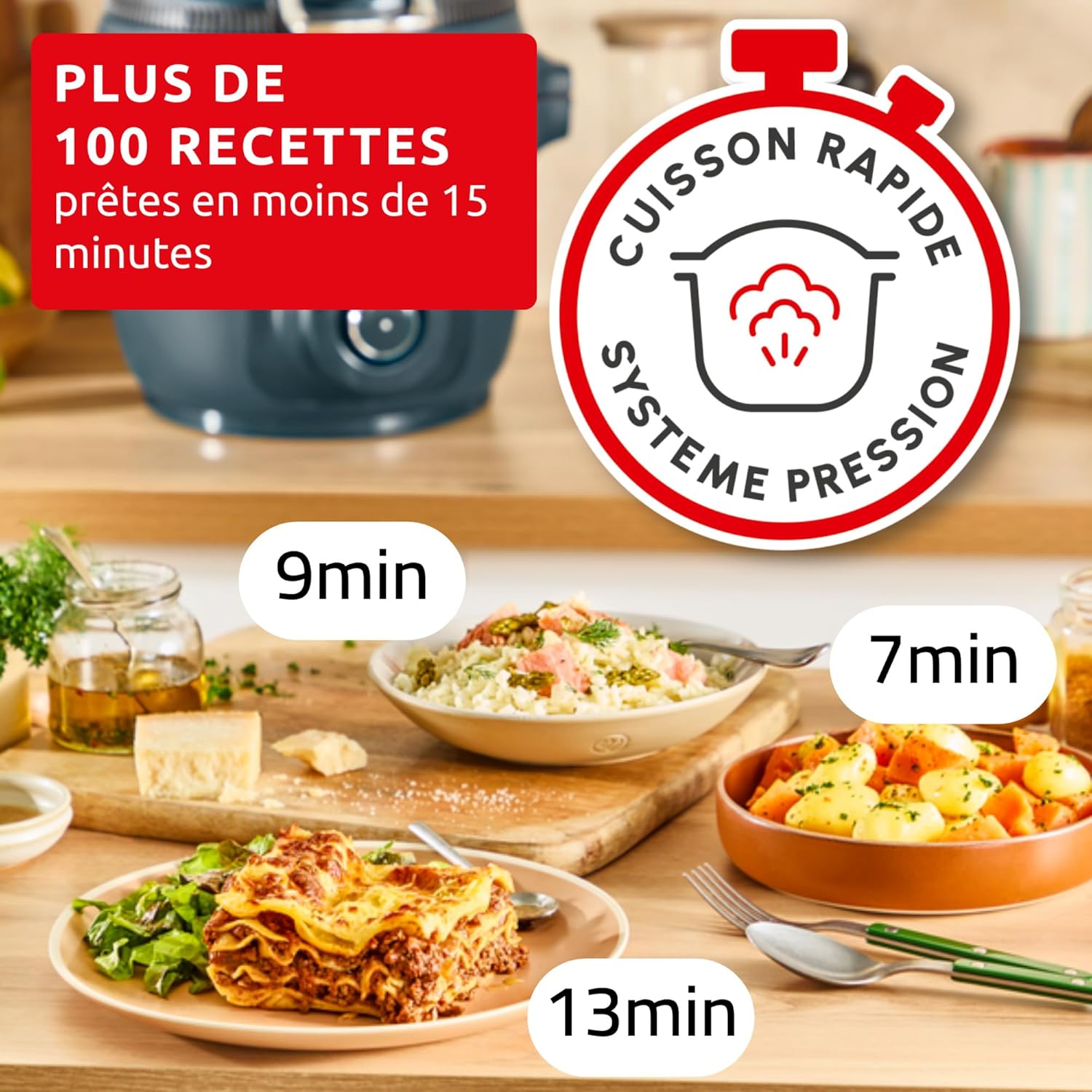 Moulinex Cookeo Infinity, Air fryer + multicuiseur sous pression, Sans pale de mélange, 17 programmes, CE97GUF0 - Image 4