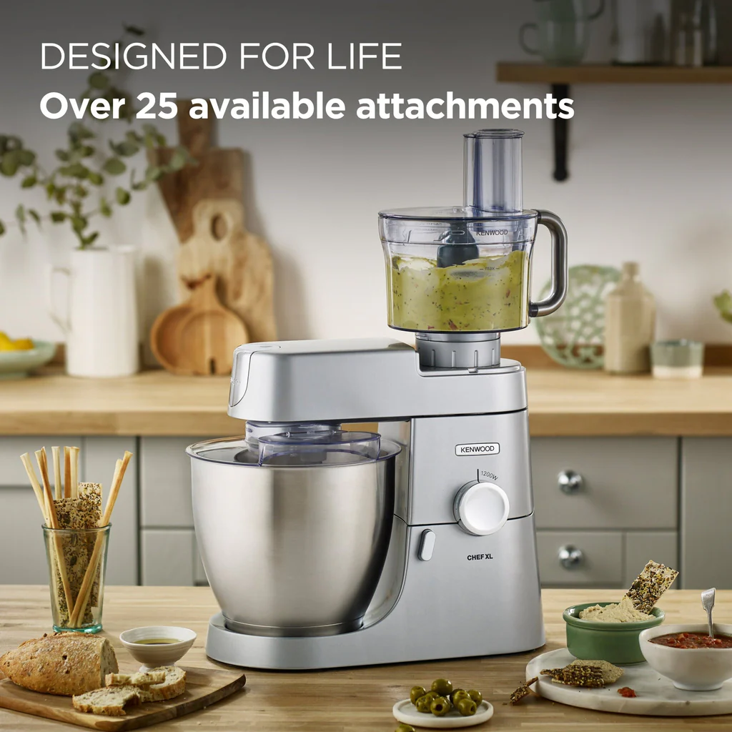 KENWOOD Robot pâtissier Chef XL - Bol inox 6,7 L - Kit pâtisserie et blender inclus - KVL4110S - Image 4