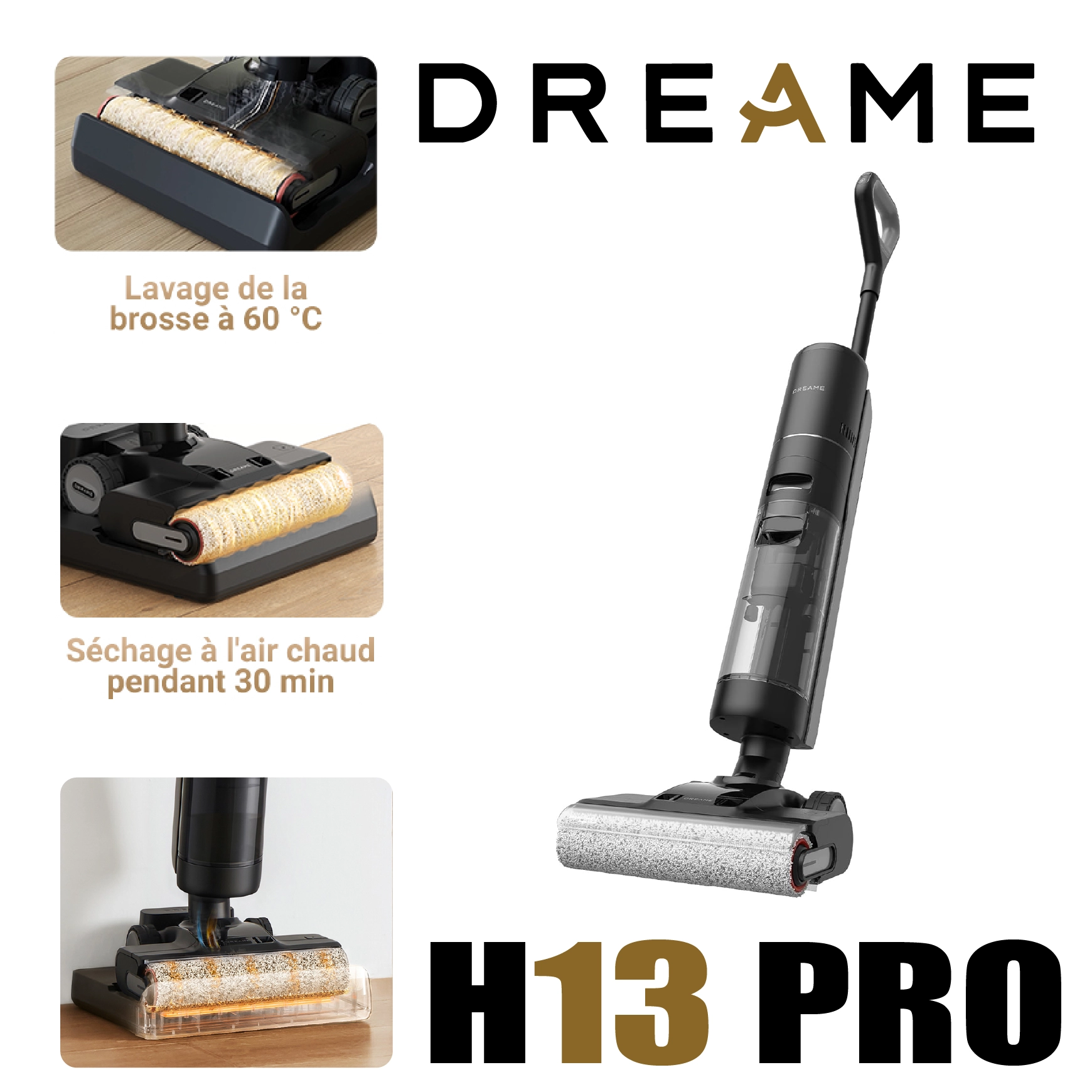 Dreame H13 Pro Aspirateur Eau et Poussière, Lavage 60 °C