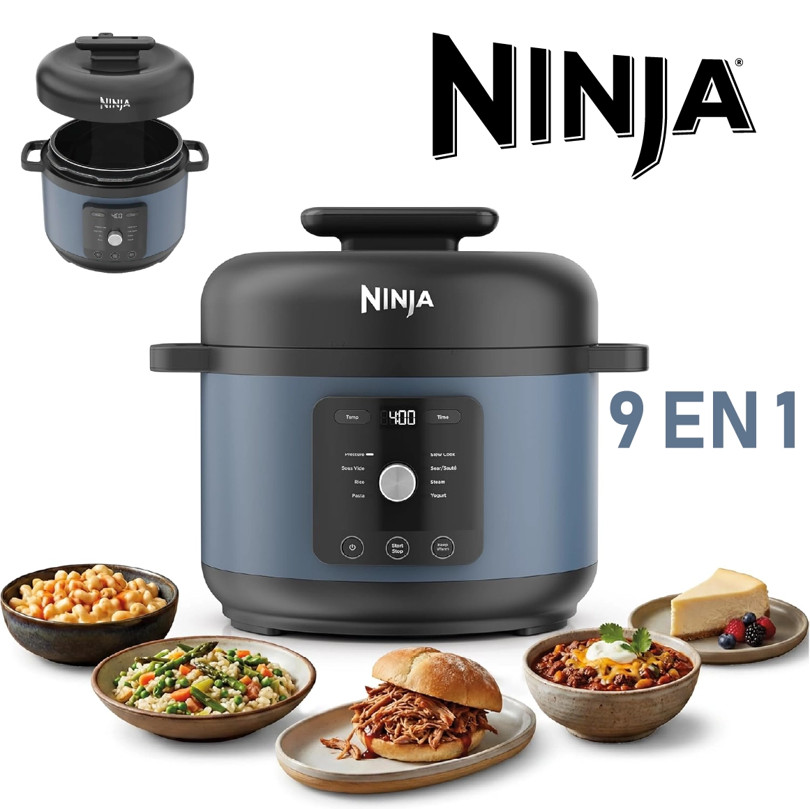 Ninja HyperHeat Autocuiseur Électrique 9-en-1 | Multicuiseur -PC201GY