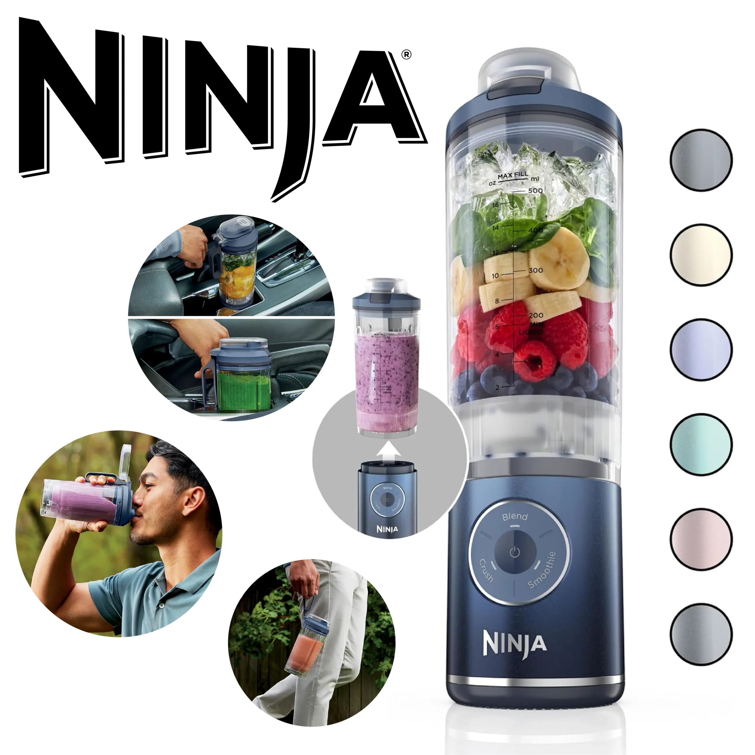Ninja Blast Max mixeur portable, 570 ml, Rechargeable BC251EUNV