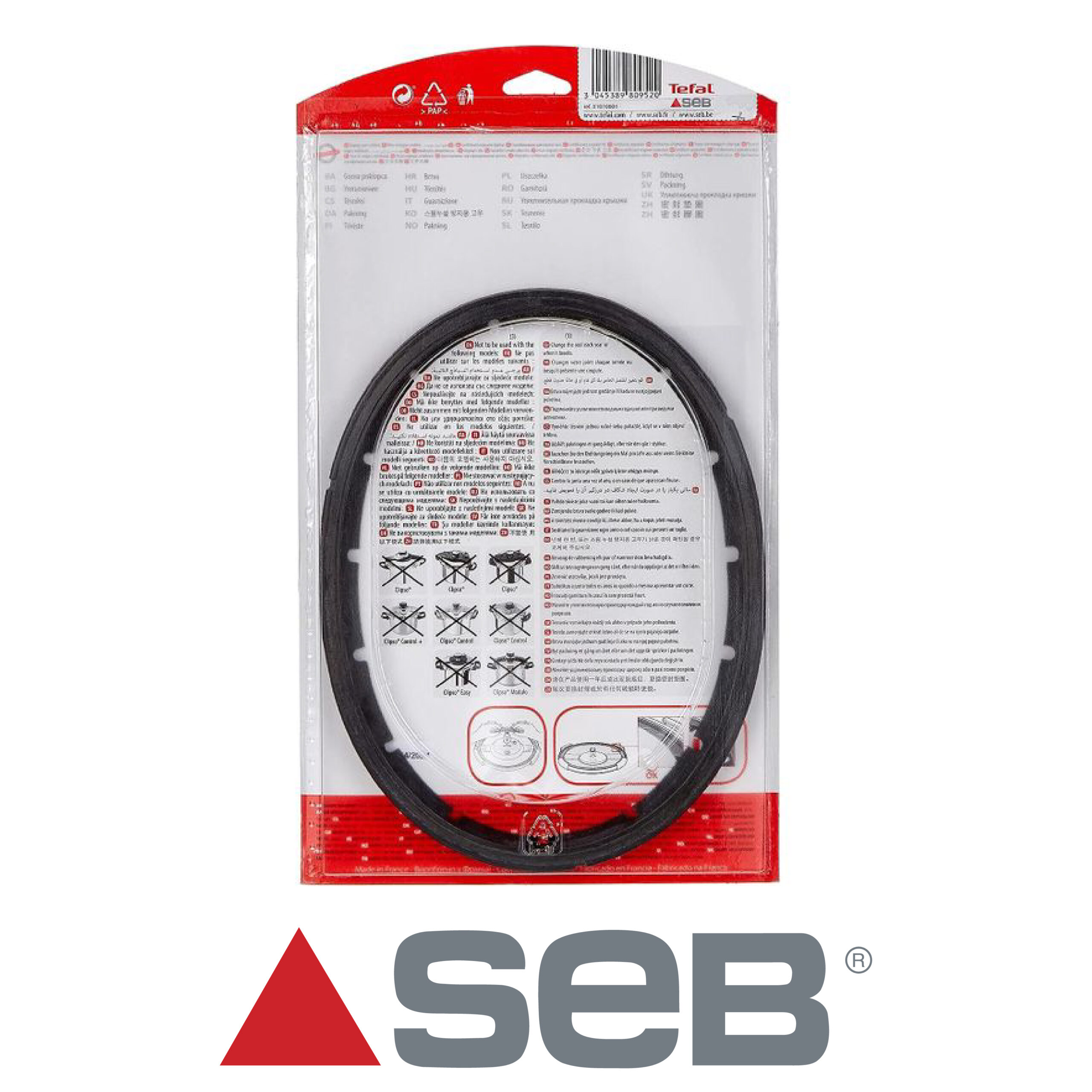 Seb Joint pour autocuiseur clipso 4.5L / 6L d.220 mm Seb - X1010004