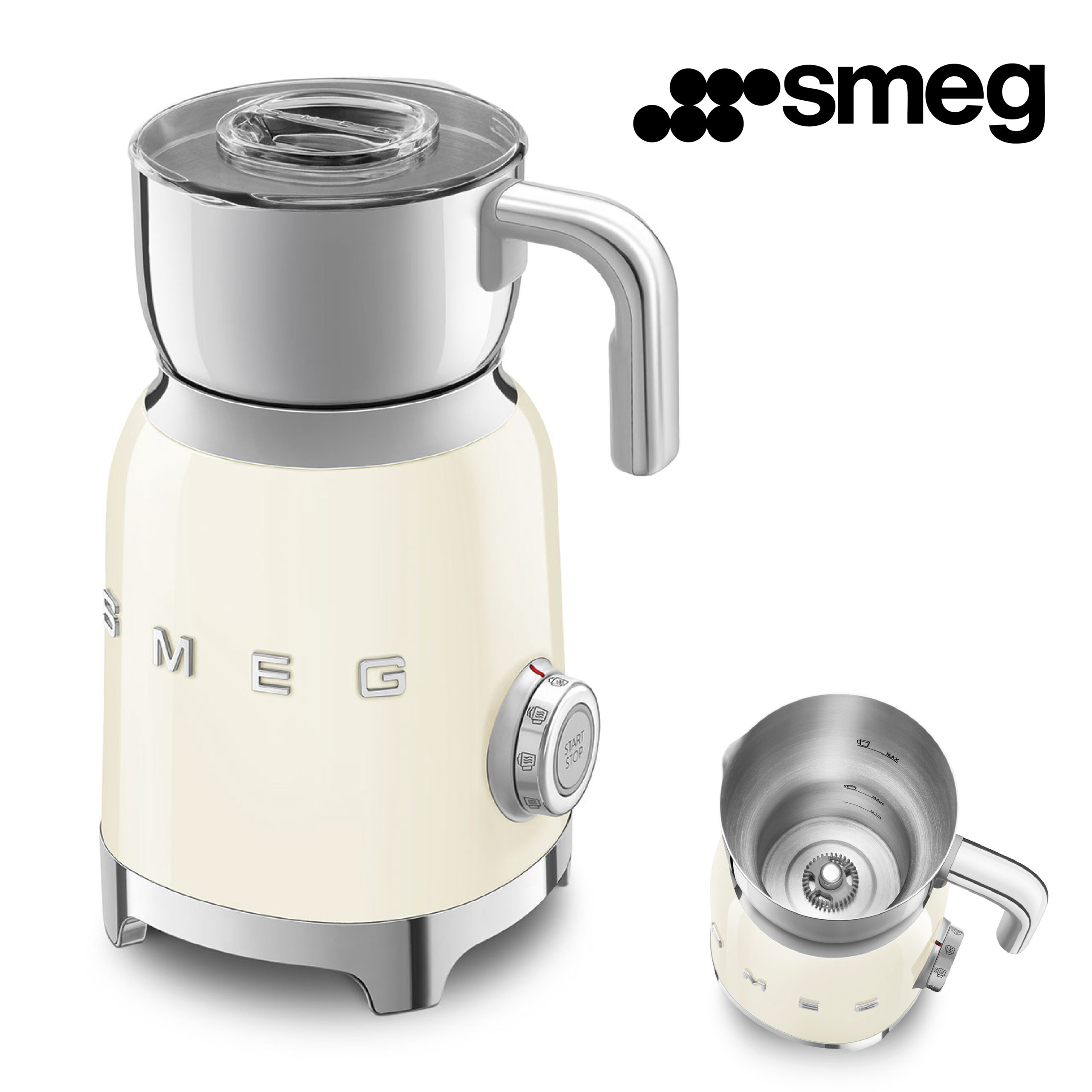 SMEG Mousseurs à lait / Chocolatières Crème Années 50