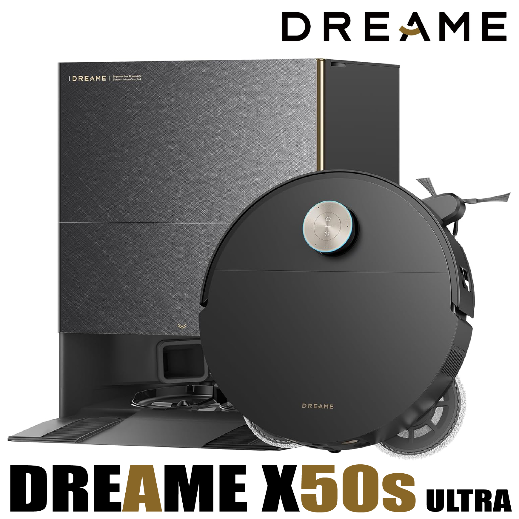 Dreame X50s Ultra Aspirateur Laveur, 35 000 Pa, Ultra-Fin 7,95 cm, évit. Obstacles 8.8 cm