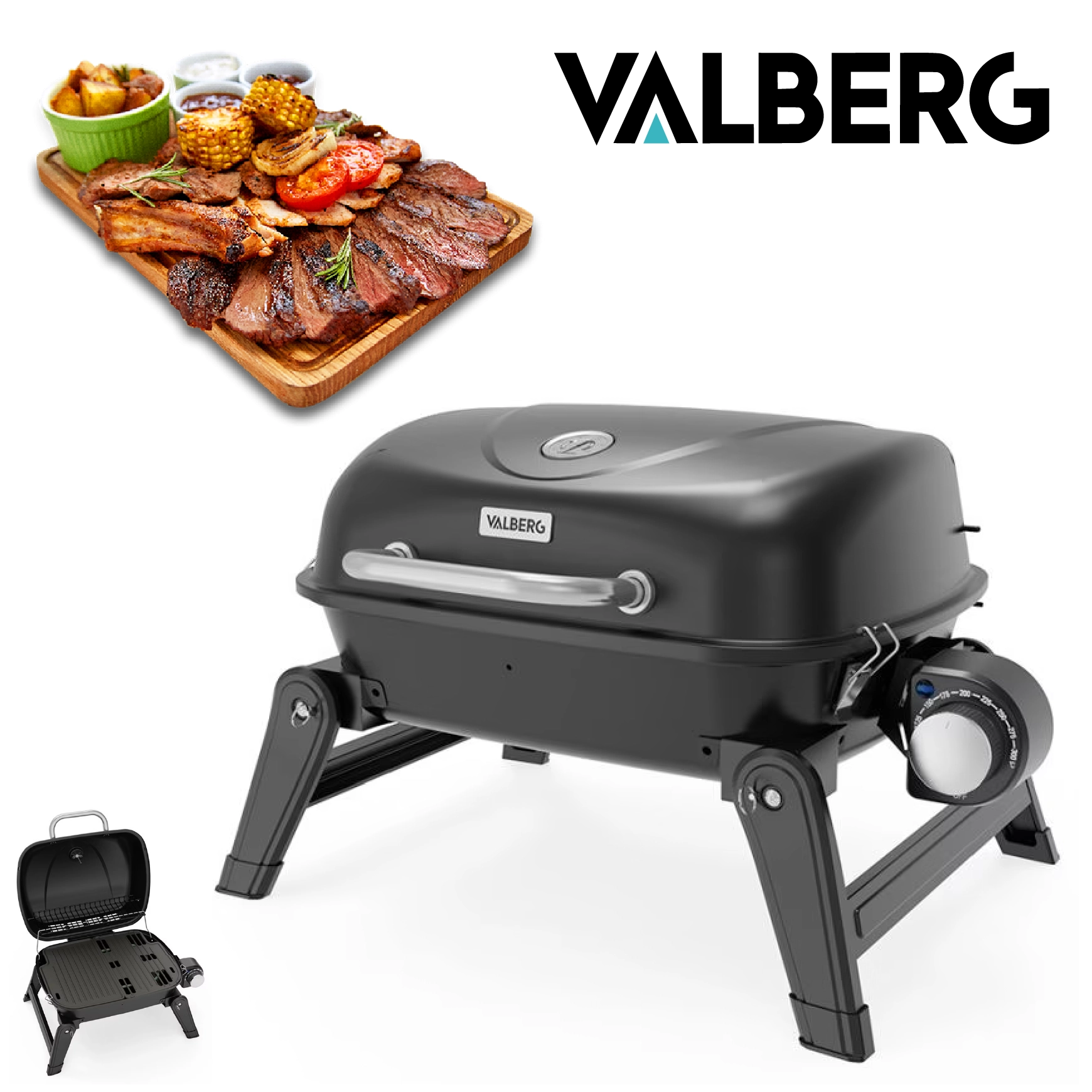 VALBERG Barbecue électrique sur pied ELEC, VAL-PORT4737