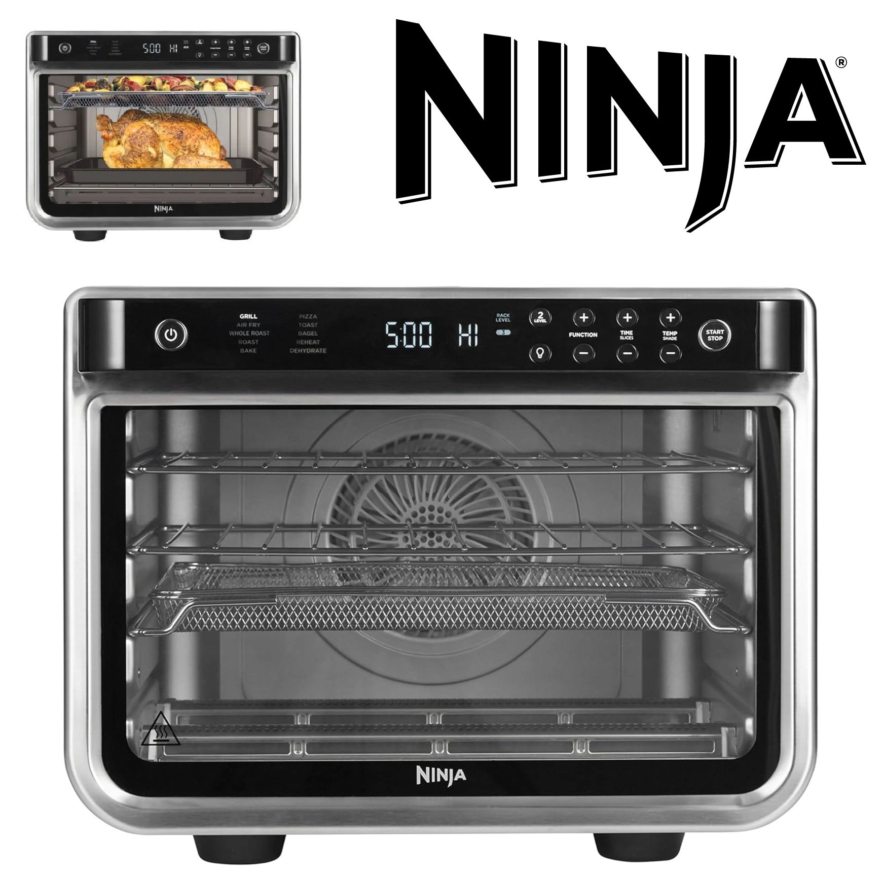 Ninja Foodi Four Multifonction 10-en-1, four multifonction avec 10 fonctions de cuisson - DT200EU