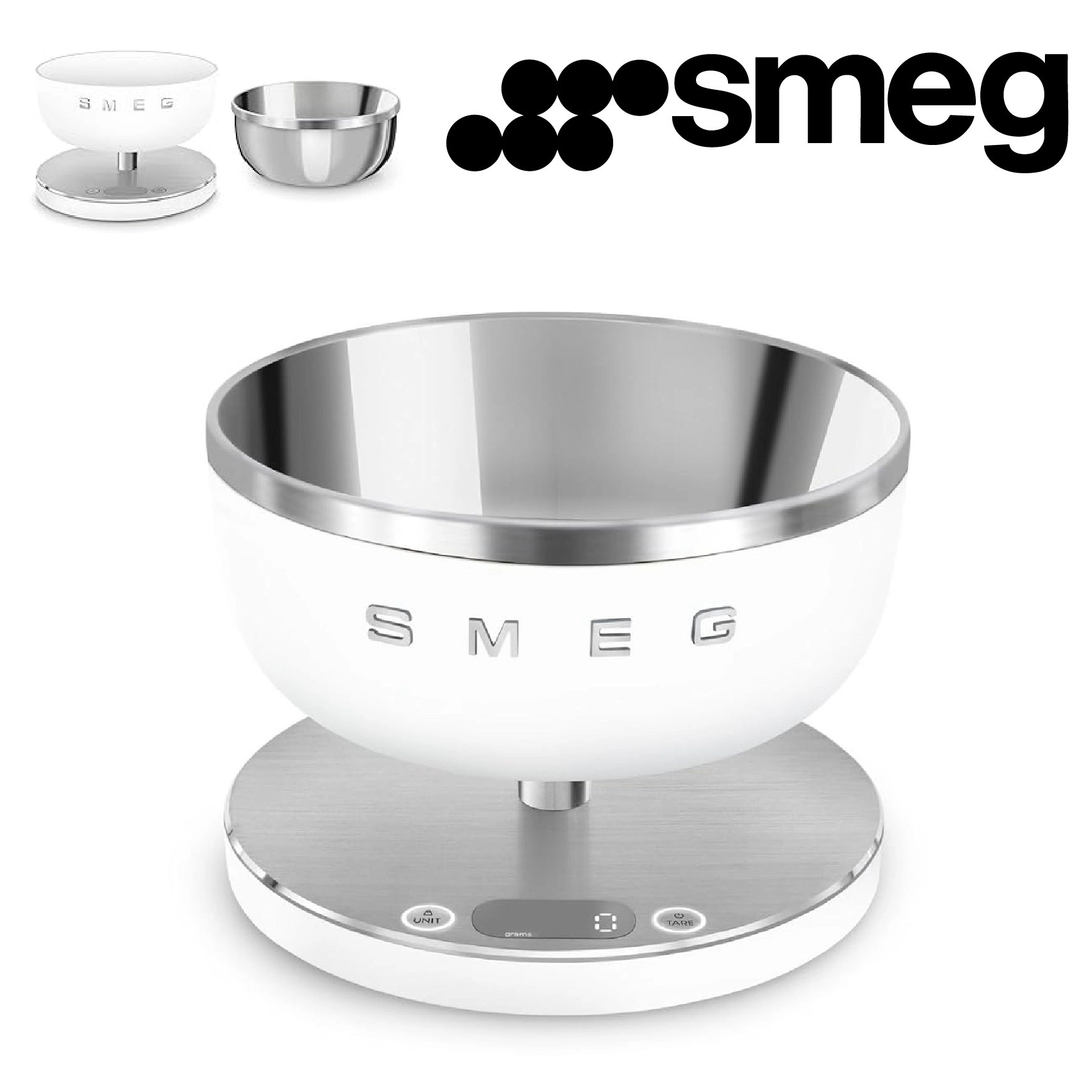 Smeg Balance de Cuisine ,Bol amovible, Capacité Maximale 5 kg - KSC01WHMWW