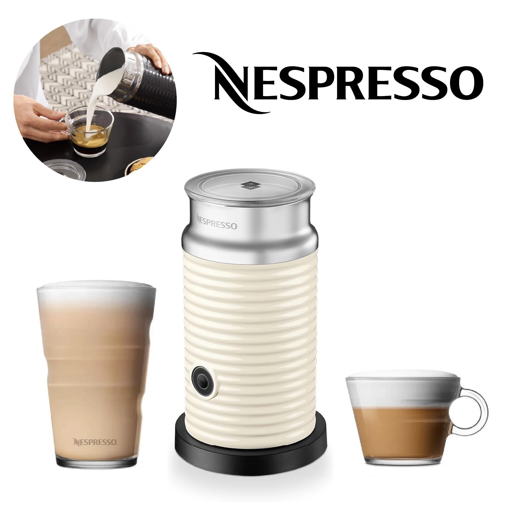Nespresso Aeroccino 3 Mousseur à lait Blanc