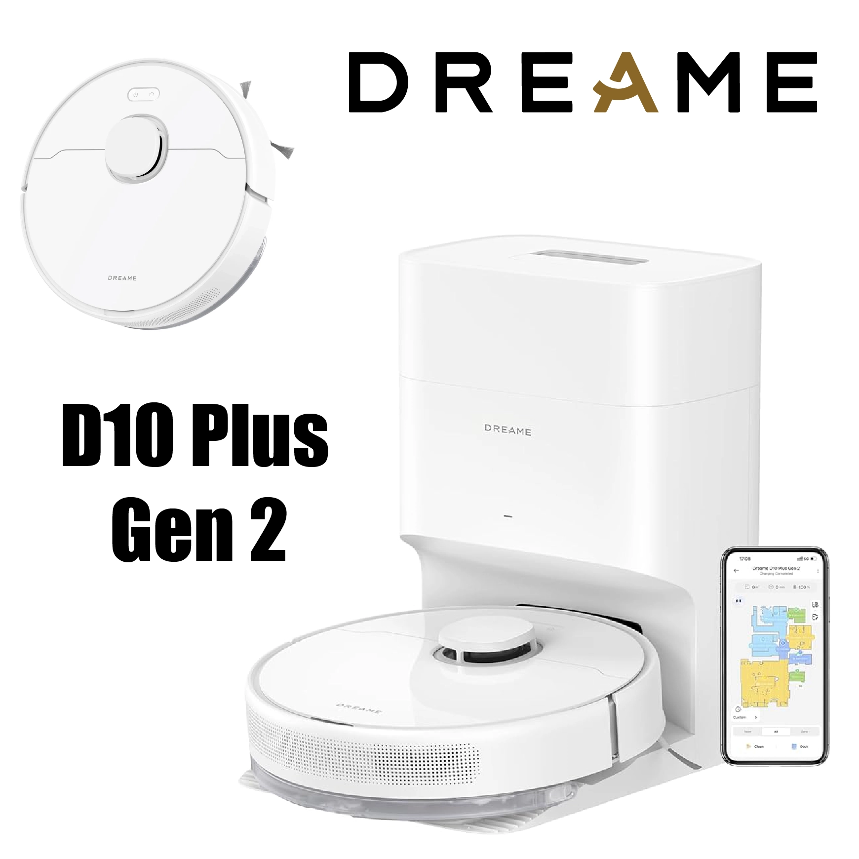 Dreame D10 Plus Gen 2 Robot Aspirateur Laveur